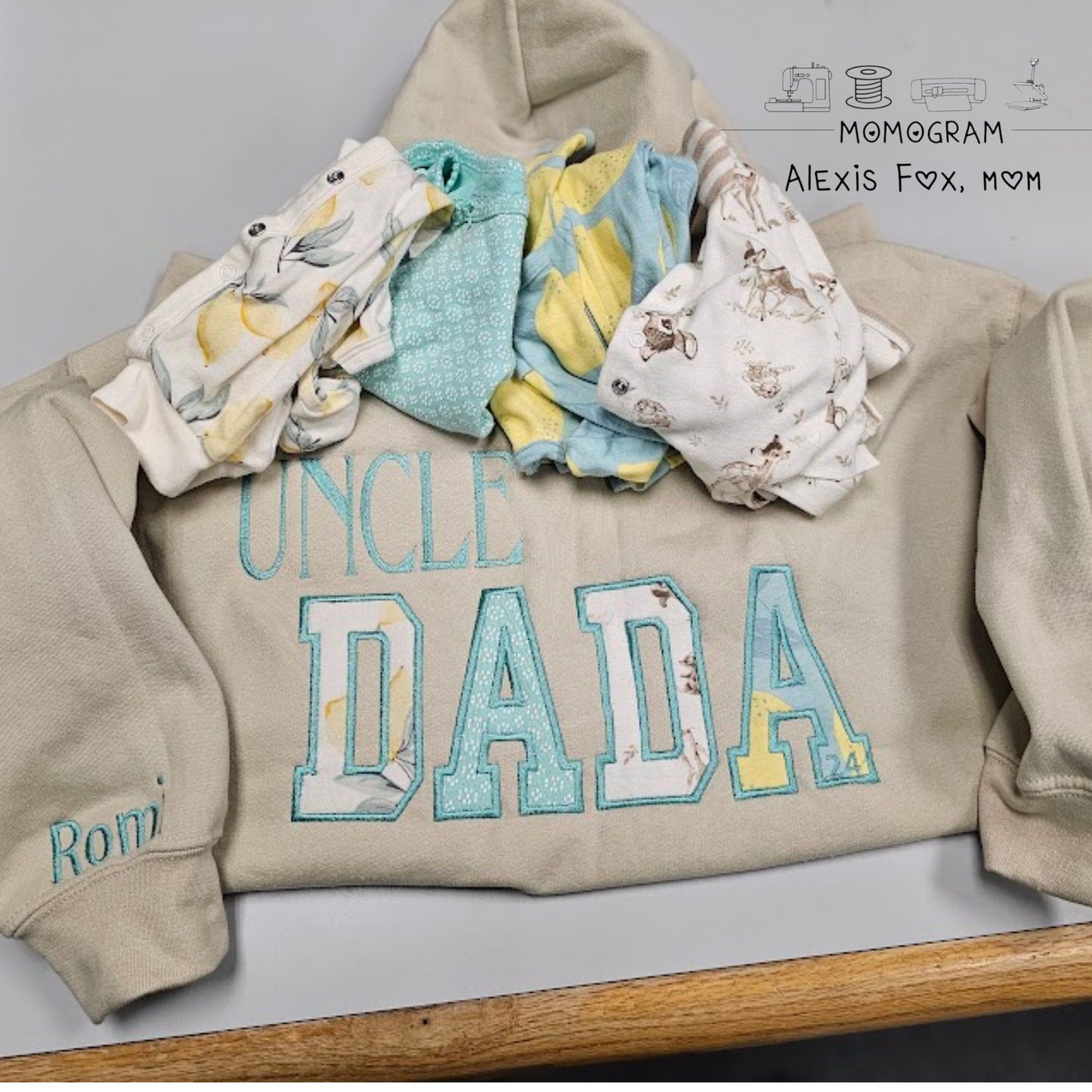 Other Title Embroidered Sweatshirts: "Uncle Dada, Wifey, etc"