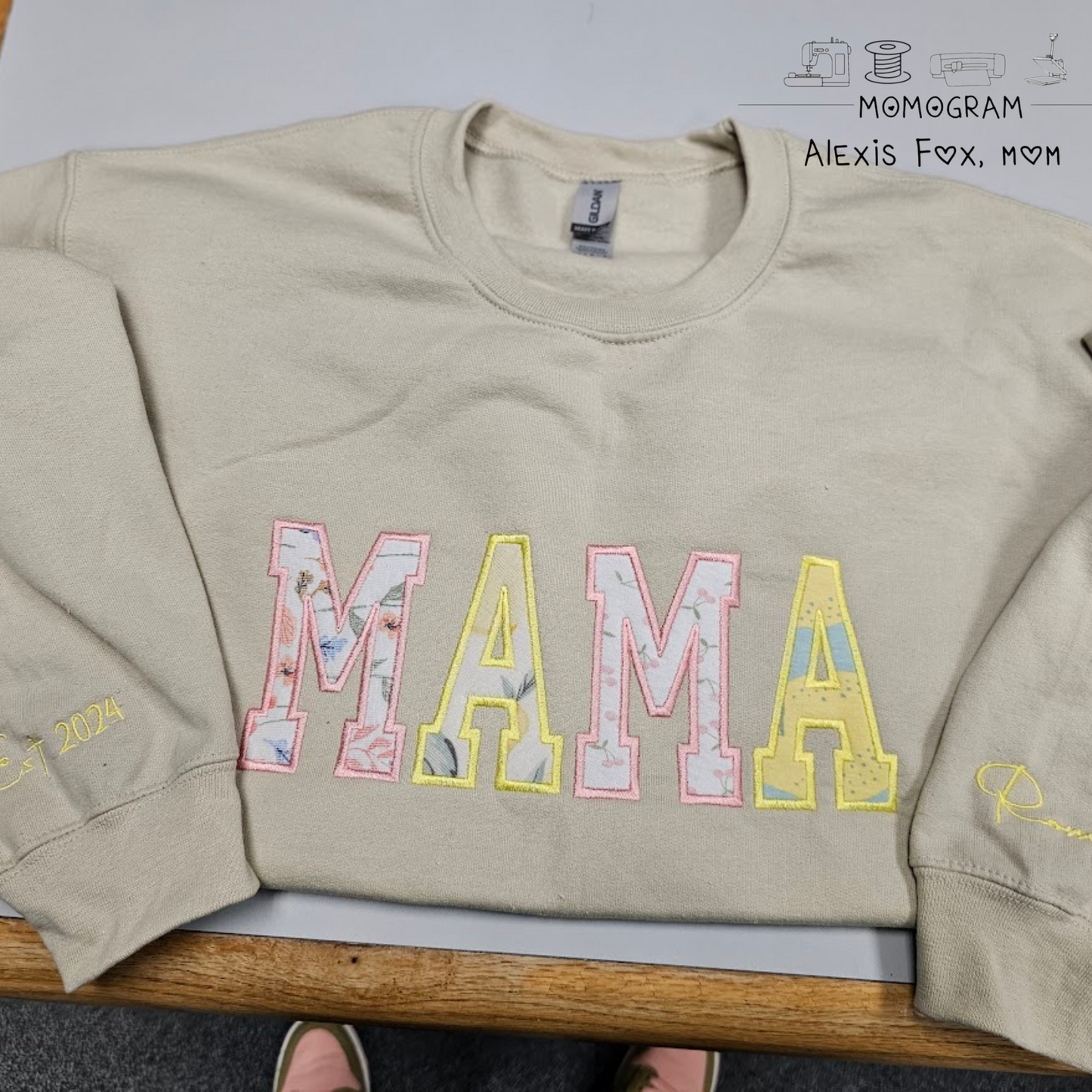 Embroidered Mama Sweatshirt