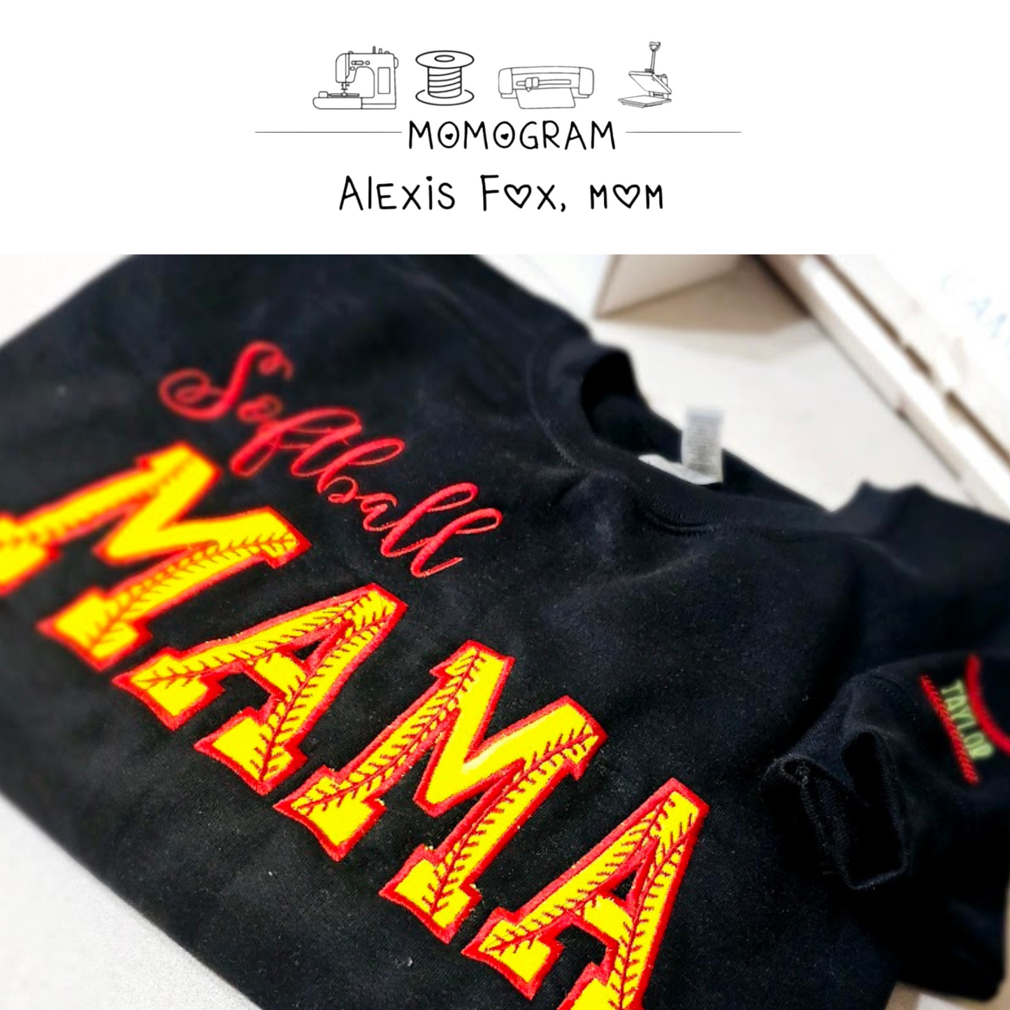 Sports-Mama Embroidered Sweatshirt